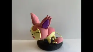🐈🐈&zwj;⬛Making😻skitty Pok&eacute;mon using clay #pokemon #skitty #clay #cat #cute #satisfying #india #japan