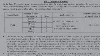 hpu phd admission 2022//hpu phd notification 2022//hpu phd direct admission 2022-23