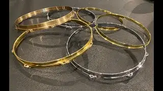 Snare drum hoop comparison - Steel / Brass / Die-cast