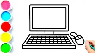 how to Draw a computer | Computer Drawing | Computer | Draw Smart