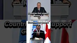 Countries that support Russia vs Countries that support Georgia #shorts
