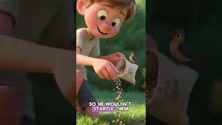 Leo Feeds the Hungry Birds 🐦💛 | Caring 1-Minute 3D Kids Story | Izzaine Animation Studios