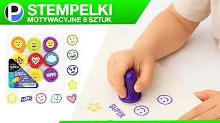 Kidea zestaw stempelki motywacyjne 9szt pieczątki emocje ozdobne dla dzieci #11292 | PrzydaSiePL