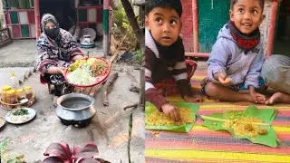 কনকনে শীতের সকালে বিভিন্ন রকম সবজি চাল ডাল মিশিয়ে নরম খিচুড়ি। 
