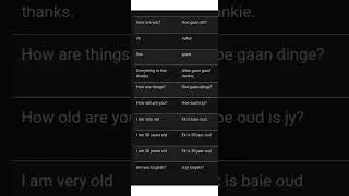 Learn Basic Afrikaans @learnafrikaanswithKamogelow 