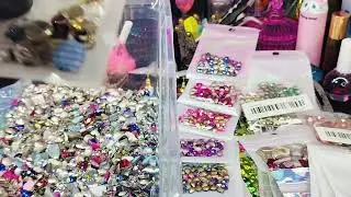 Nail Bling Haul Bling time Astrobox Crystals 😍 #blingbling #bling #nailbling #fyp  #aliexpress #temu