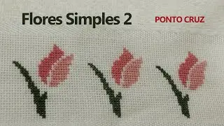 Flores Simples 2 - Ponto Cruz