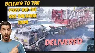 Delivers big oil rig salvage semis (full hd) @AtpostGaming#snowrunner #deliver #gaming #russian