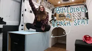 VAN BUILD SERIES WEEK 7// Building a bench seat, slide out table, and lots and lots of painting...
