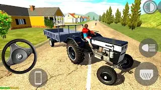 Black Swaraj Tractor Desi Farming Power Ride Indian Bike Driving 3D Indian Car Simulator Village