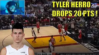 TYLER HERRO DROPS 20 POINTS ! BULLS VS HEAT REACTION