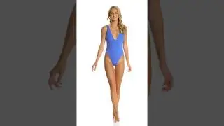 Maaji Swimwear Bluescreen Plunge Reversible One Piece Swimsuit | SwimOutlet.com