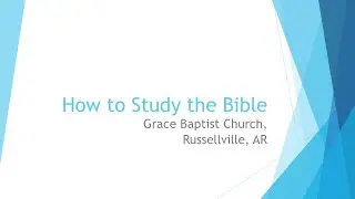 How to Study the Bible - Teacher Training Workshop 2025 - Session 1