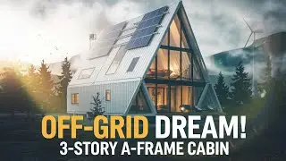 Off-Grid 3-Story A-Frame Shipping Container Cabin | Modern, Sustainable & Stunning.
