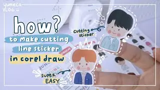How to make CUTTING LINE STICKER in COREL DRAW | tutorial pola cutting, kisscut sticker | Indonesia