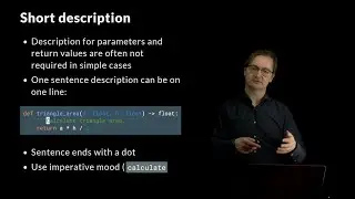 Python (eng) - Function description / docstring