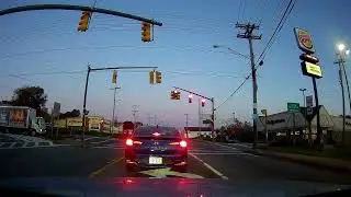 Early morning drive from North Providence to Johnston, Rhode Island