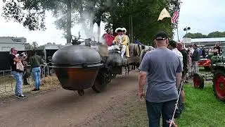 Fardier du Cugnot driving at Historic Tractor Show Panningen 2023  organized by HMT KLEP