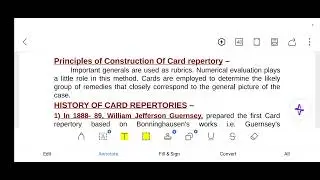 Card Repertory Lecture with notes fourth 4th BHMS