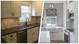 75 Small Kitchen With Gray Backsplash Design Ideas You'll Love 🥰