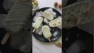 Japanese-Inspired Matcha Lychee Popsicles #shorts #popsicle #summer #japan #recipe #icecream #yummy