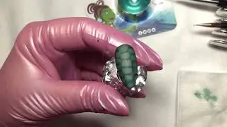 How to do a Reptile Pattern with Alcohol Inks on Nails