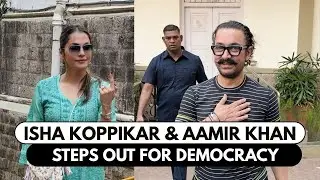 Aamir Khan & Isha Koppikar Arrived To Cast Their Vote