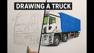 From Sketch to Reality Ford Truck Drawing Transformation  Step by Step