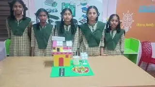 Students made by rain water saving project 