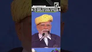 PM Modi requests collection of children&rsquo;s paintings at Bhavnagar rally, netizens impressed