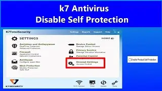 k7 antivirus Enable self Protection in hindi | Disable k7 antivirus for temporarily all windows