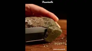 ASMR Gemstone Slicing ✨ Vesuvianite Crystal Cutting Sounds&rdquo; #oddlysatisfying  #gemstonecutting&ldquo;