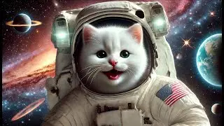 Kitten Becomes an Astronaut !? #cat #cats #catsfamily #catfamily #catlovers #aicat #catholic #aicats