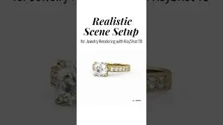 Realistic Scene Setup for Jewelry Rendering with KeyShot 10 #shorts #jewellery #jewelryrendering