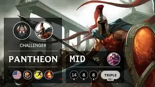 Pantheon Mid vs Irelia - NA Challenger Patch 9.14