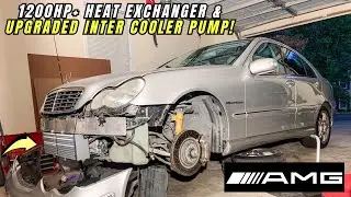 Установка и обзор теплообменника AMG с турбонаддувом для Mercedes C32 AMG