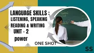 Power:listening,Speaking,Reading & Writing|3rd SEM|NEP|ONE SHOT|language Skills|PU|Studysphere4554
