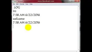 Create notepad note with date and time