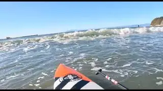 真冬の逗子 大西 爆風の翌日午前 SUP ゆるアップダウントレーニング