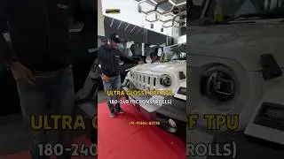 Skratchaway PPF TPU, featuring all new Mahindra Thar Roxx offroad SUV, white car&rsquo;s self healing PPF