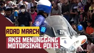 AKSI MENUNGGANG MOTORSIKAL POLIS DIRAJA MALAYSIA | PROGRAM ROAD MARCH HARI POLIS KE 215