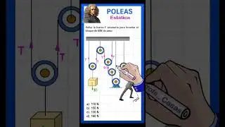 EST&Aacute;TICA   POLEAS 2 #maths #matematicas #fisicos