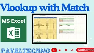 Vlookup with Match Function in Ms Excel  // How to use Vlookup with Match in MS Excel