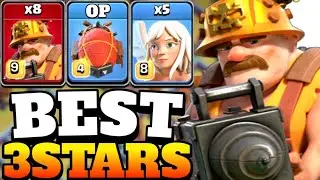 Best Town Hall 15 Attack Strategy For 3 Stars! 8 Super Miner Attack With Battle Blimp & Healer - COC