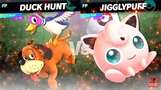 Super Smash Bros Ultimate Amiibo Fights EX Duck Hunt vs Nurse Puff