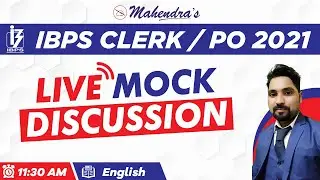 IBPS  / PO Clerk 2021 English Class | Live Mock Test | Amit Mahendras | 11:30 am