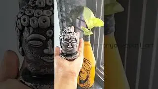 wow 😲||DIY Buddha face making with empty bottle||😱😱#shortfeeds#claydiy #youtubeshorts