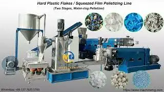 Amazing water ring pelletizer double stage PE PP flakes plastic recycling pelletizing line