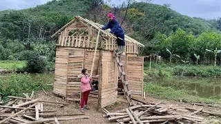 Building a Wooden House Alone in the Forest: Making a Roof for the House, Life as a Single Mother