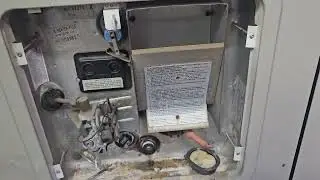 Suburban water heater.  Water leak check before assembly.